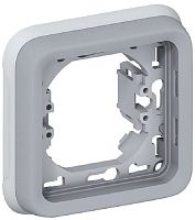 Рамка горизонтальная Legrand Plexo 1-м. с суппортом IP55 серый картинка